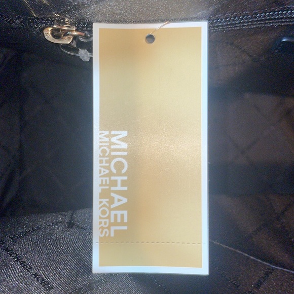 New Michael Kors Hamilton Multi Mixed Leather XL EW Shoulder Bag Tote Black - Picture 14 of 15